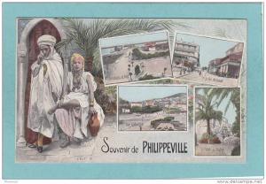 SOUVENIR DE PHILIPPEVILLE  -  4  VUES  -  1919  -   BELLE CARTE  -