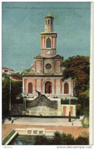 PHILIPPEVILLE  L'Eglise et le Monument aux Morts Colorisée Recto Verso