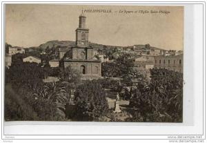 PHILIPPEVILLE  le square et l´ eglise saint philippe