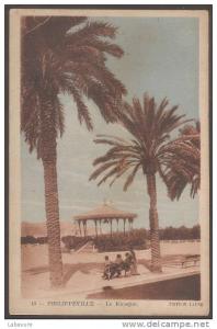 ALGERIE---PHILLEPPEVILLE- --Le kiosque --animé--cpsm couleur