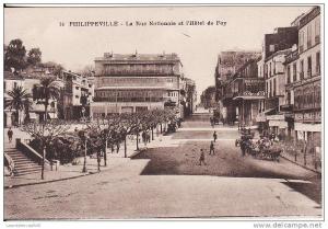 PHILIPPEVILLE  la rue nationale et l´hôtel de Foy, animée (Algérie/6)