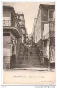 PHILIPPEVILLE La Rue du 61° de Ligne (ND Phot) Algérie Afrique