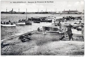 PHILIPPEVILLE  Barques des Pêcheurs de sardines.