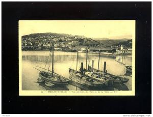 ALGERIE PHILIPPEVILLE VUE GENERALE DU PORT ET DE LA VILLE