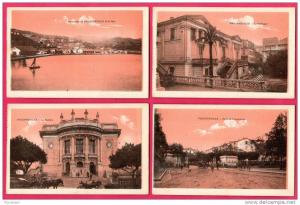 Lot de 10 CPA - ALGERIE - SKIKDA / PHILIPPEVILLE - Tribunal,Théâtre,Porte Constantine,Port,Vue générale...