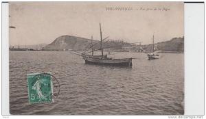 - PHILIPPEVILLE - Vue prise de la digue (timbre à date de 1910 )