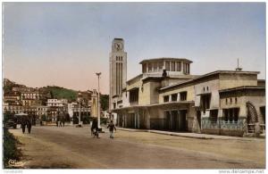 ALGERIE  PHILIPPEVILLE   Vue sur la GARE    9x14 , dentelée, glaçée