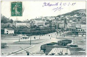 ALGERIE  PHILIPPEVILLE  (skikda)  vue générale 2 scans