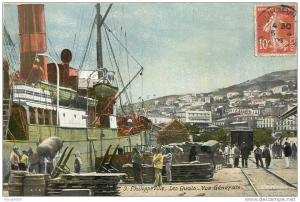 ALGERIE  PHILIPPEVILLE  (skikda) quais  vue générale   2 scans