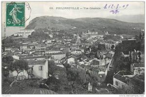 ALGERIE  PHILIPPEVILLE  (skikda)  vue générale   2 scans