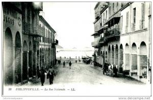 ALGERIE  PHILIPPEVILLE  SKIKDA La rue Nationale  BELLE ANIMATION