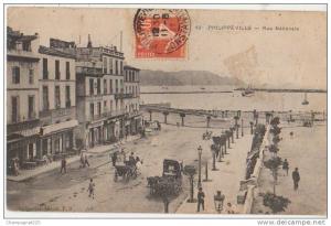 CPA ALGERIE PHILIPPEVILLE Rue Nationale Commerces Bar de l'Aurore Animation 1911