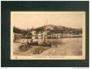 Algérie - PHILIPPEVILLE -  Débarquement de sables ( bateau Ets Photo Albert )