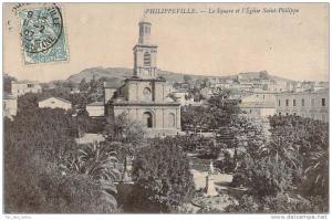 Philippeville - Le Square et l'Eglise Saint-Philippe