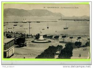 Afrique - Algérie - Philippeville - Skikda - monument et golfe