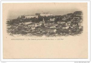 CPA - PHILIPPEVILLE - VUE GENERALE PRISE DE LA VILLA DES ROSES - N° 7 - ND PHOT. - DOS NON DIVISE