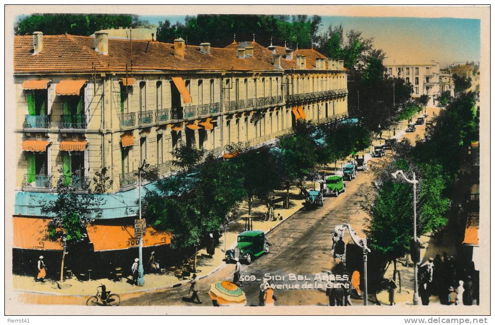 AFRIQUE - ALGERIE - SIDI BEL ABBES - Avenue de la Gare