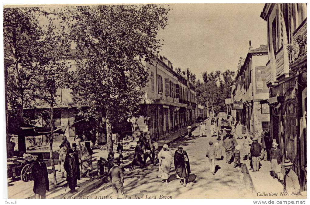 SIDI BEL ABBES LE RUE LORD BYRON  en 1904