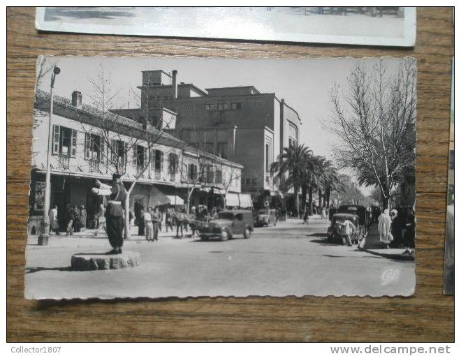 cpa photo sidi bel abbes carrefour des 4 candelabres animee