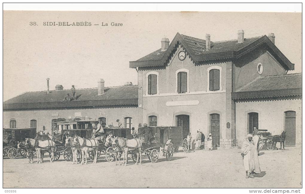 cpa-algérie-sidi bel abbès-la gare-