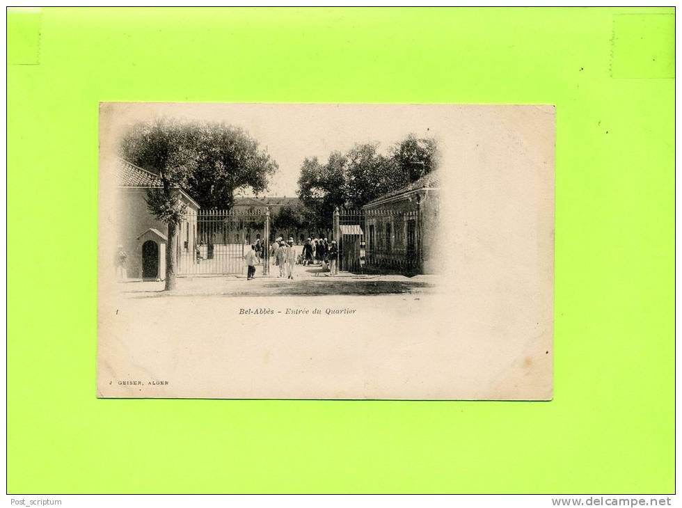 Afrique - Algérie - Bel Abbès - entrée du quartier