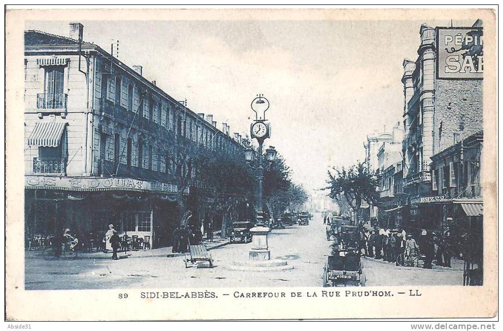 SIDI BEL ABBES  - Carrefour  de  la  Rue  Prud' hom