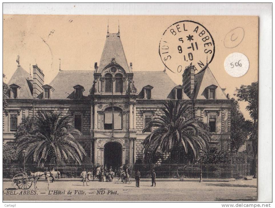 CPA - Algérie - Sidi Bel Abbès - Hôtel de Ville