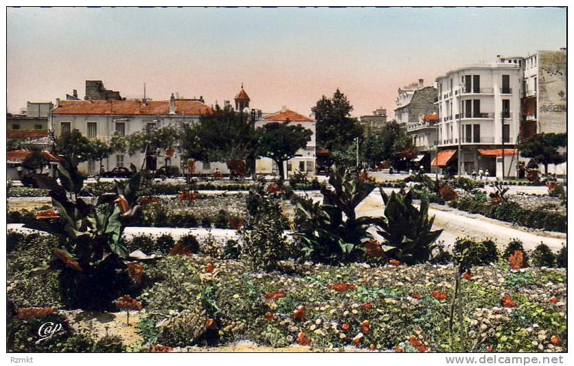ALGERIE  SIDI BEL ABBES  La Nouvelle Place et l´entrée du Boulevard de la République  ..... ( Ref FA600 )