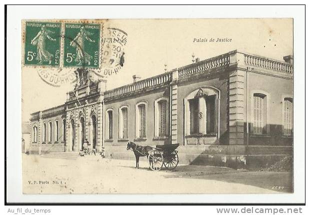SIDI-BEL-ABBES , PALAIS DE JUSTICE , ATTELAGE