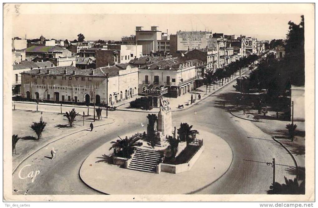 Algérie - Sidi-Bel-Abbès - Place Georges Clémenceau et rue Prudhon