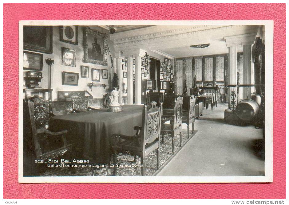 CPA  ALGERIE  -  SIDI BEL ABBES  -  502  Salle d'honneur de la Légion - La Grande Salle
