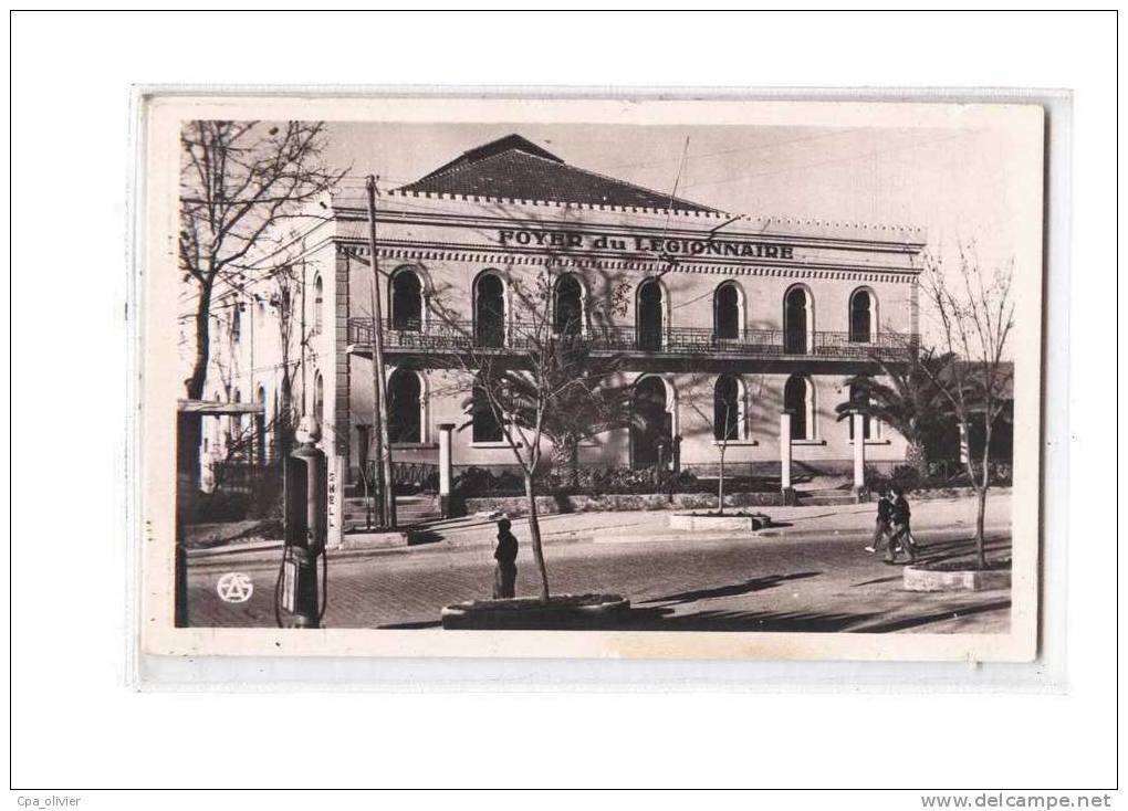 ALGERIE Sidi Bel Abbes Foyer du Légionnaire, Pompe Essence Shell, ed Sirecky 5, CPSM 9x14, 195?