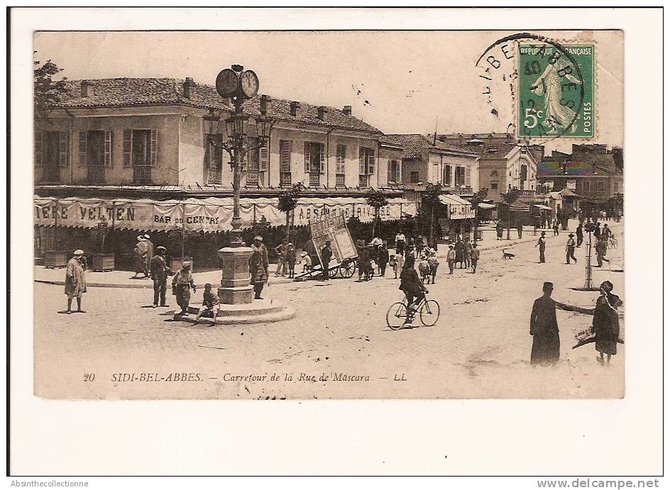 sidi bel abbes - carrefour de la rue de mascara  bar du centre  pub absinthe rivoire