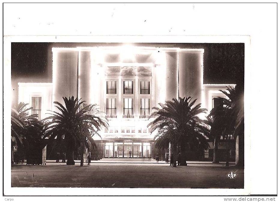 ALGERIE - SIDI-BEL-ABBÈS. - Le théatre, effet de nuit.
