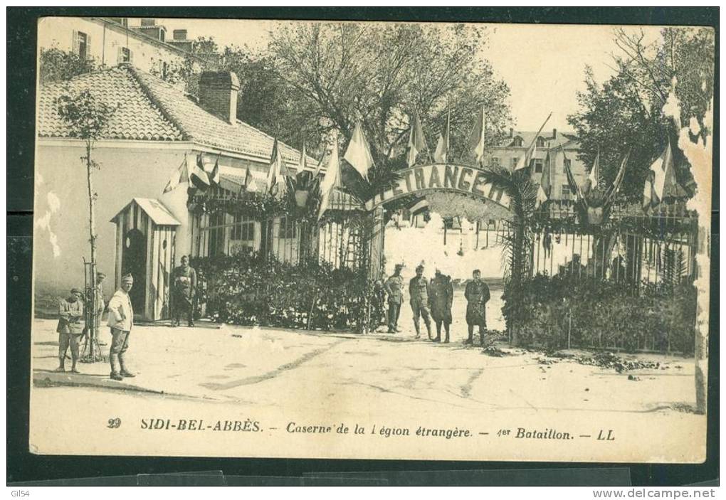 SIDI BEL ABBES caserne de la Légion Etrangère  - 1er bataillon    - ss18