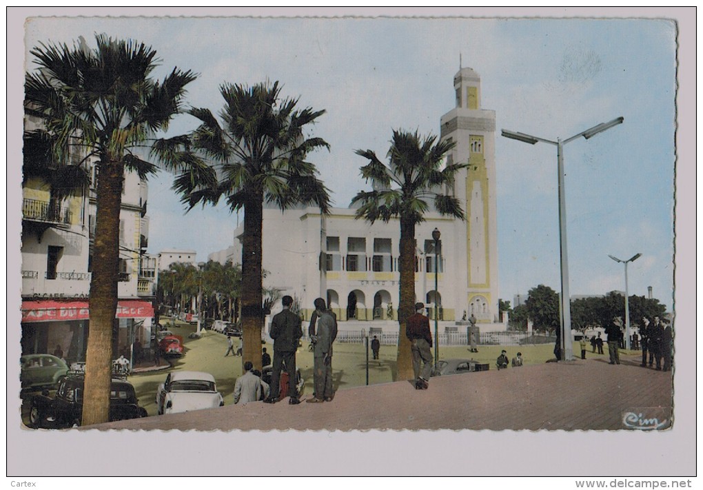 cpsm  PHILIPPEVILLE - SKIKDA  Place Marquet et Hôtel de Ville 1959   FM
