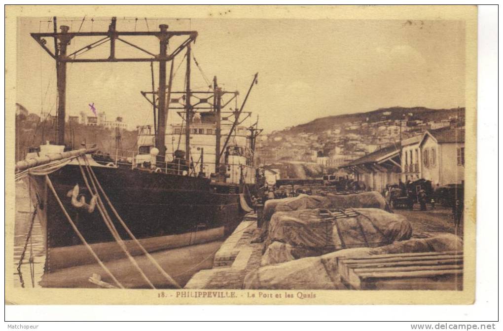 ALGERIE - PHILIPPEVILLE - LE PORT ET LES QUAIS