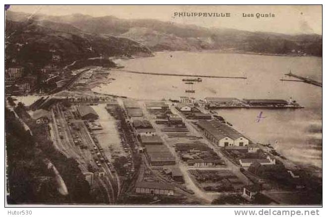 CPA PHILIPPEVILLE - LES QUAIS