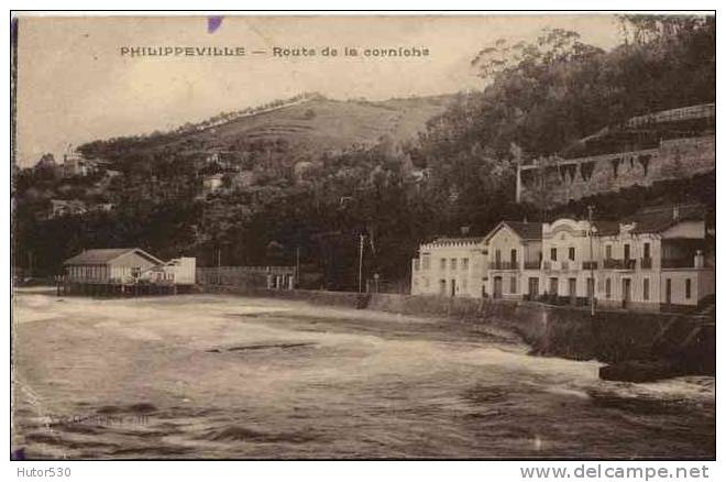 CPA PHILIPPEVILLE - ROUTE DE LA CORNICHE