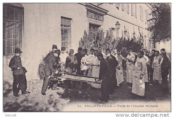 CPA ALGERIE  PHILIPPEVILLE Porte de l´Hopital Militaire