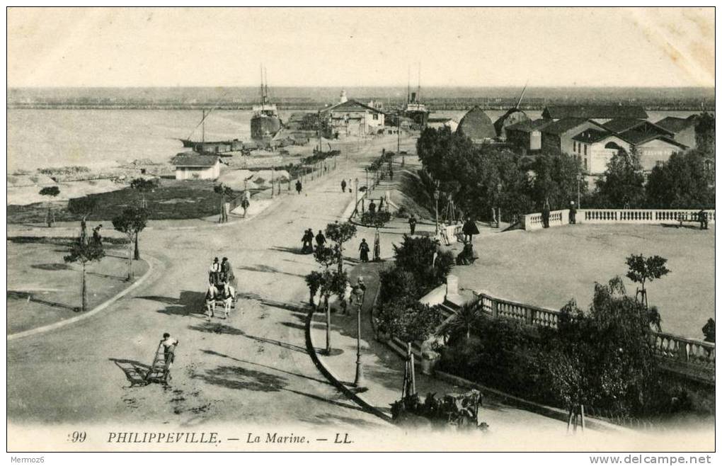 philippeville la marine LL 99 carte animée caleche