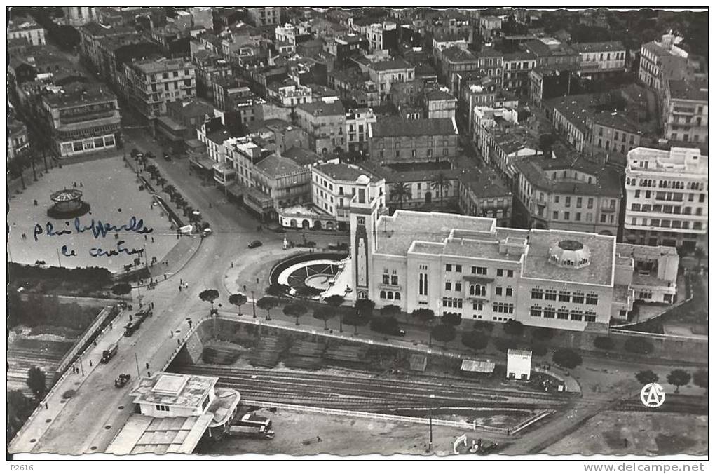 ALGERIE-PHILIPPEVILLE LE CENTRE-VUE D AVION