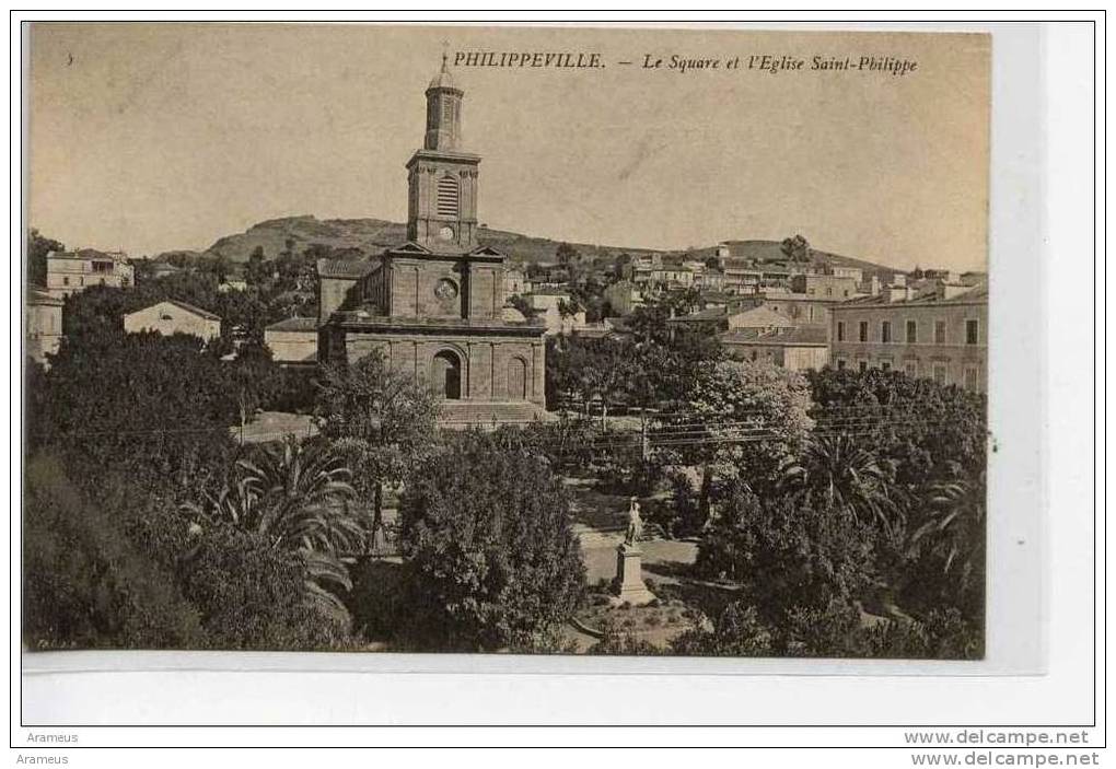 PHILIPPEVILLE  le square et l´ eglise saint philippe