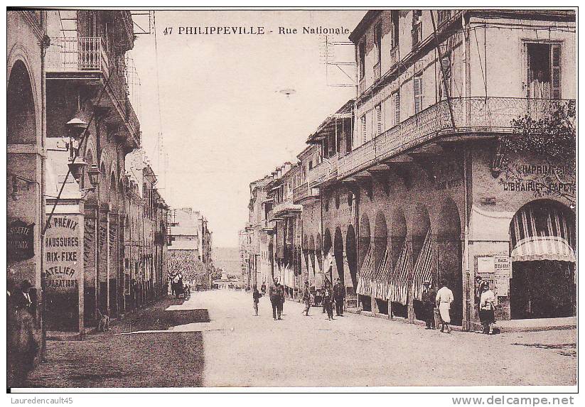 PHILIPPEVILLE  rue nationale, animée (Algérie/7)
