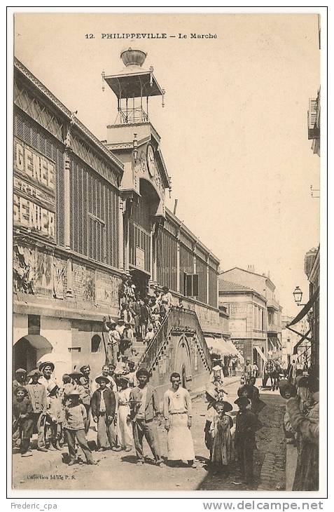 Philippeville Skikda - Le Marché animé - CPA