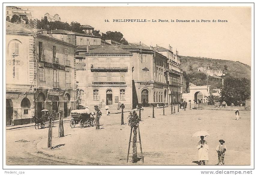 Philippeville Skikda - Poste Douane- Hôtel de la Poste - CPA