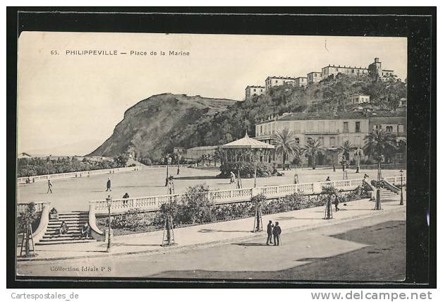 CPA Philippeville, Place de la Marine