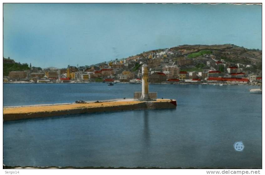 CPSM PHILIPPEVILLE-VUE GENERALE ET LA PASSE