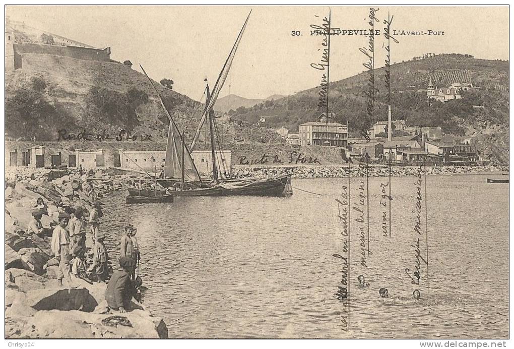28Vo   ALGERIE PHILIPPEVILLE L'AVANT PORT