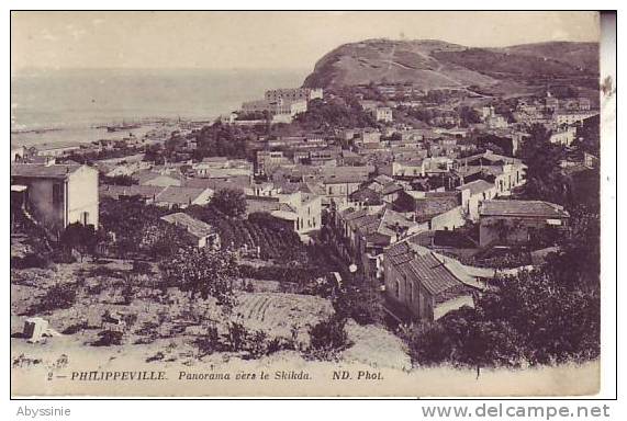 ALGERIE - PHILIPPEVILLE - panorama vers le SKIKDA - nr 2 ND - d5 836